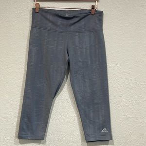 Women SzM Adidas Climalite Mid-rise Running Actives Cropped Capri Leggings